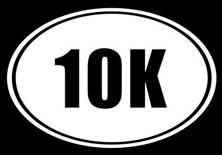 Marathon 10K oval decal